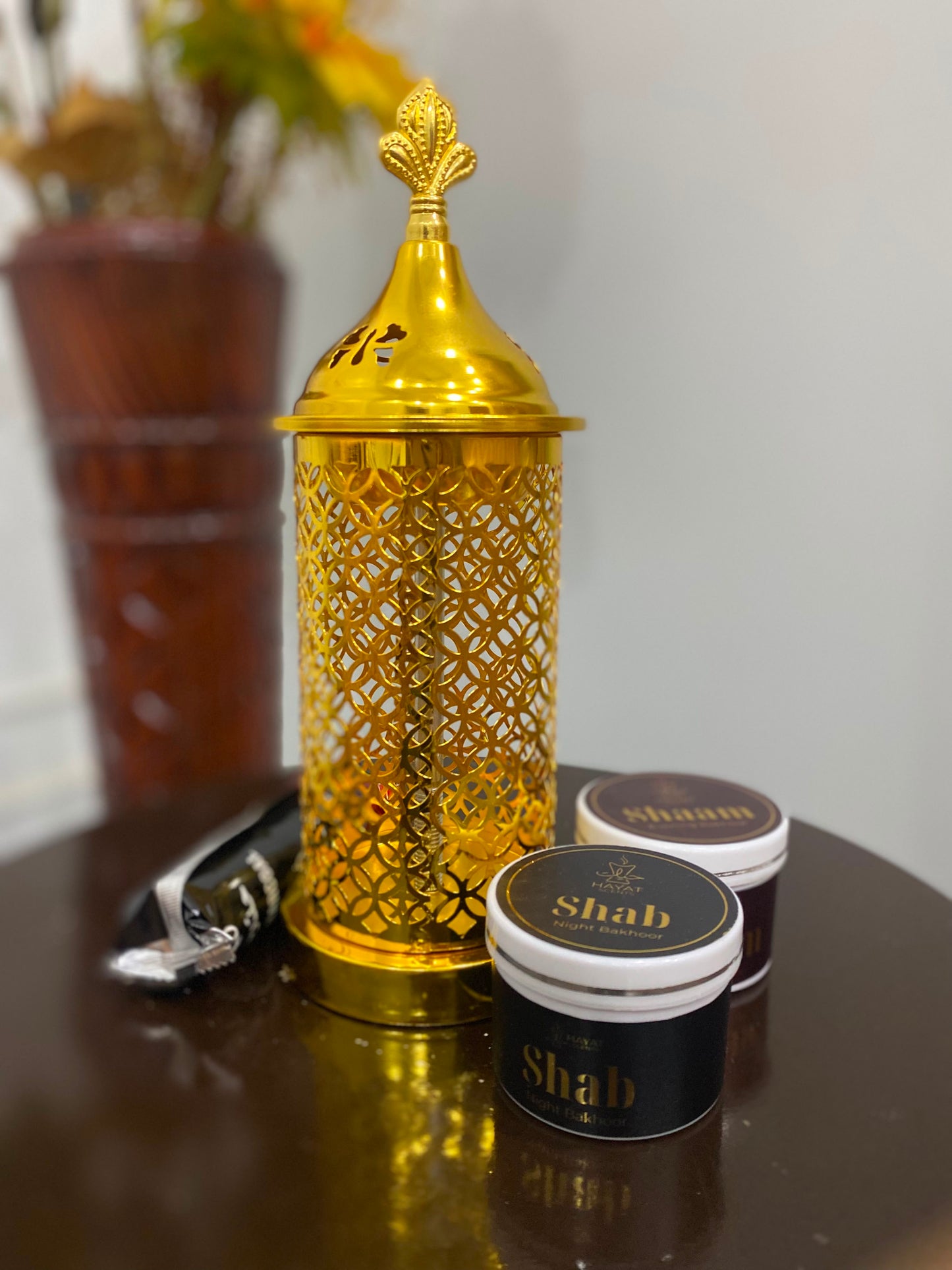 Shahi Gold Burner Set with 2 Premium Bakhoors + Coals